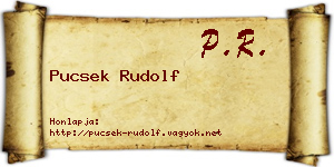 Pucsek Rudolf névjegykártya