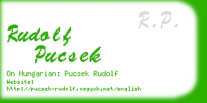 rudolf pucsek business card